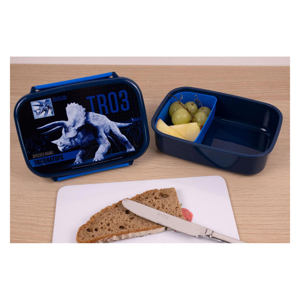 Undercover Jurassic World bread bin