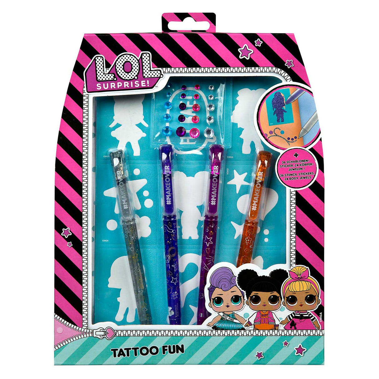 LOL. L.o.l Iwwerraschung Tattoo Spaass Set