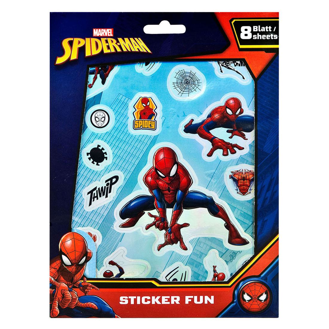 Undercover Sticker Fun Spiderman, 8 Vellen