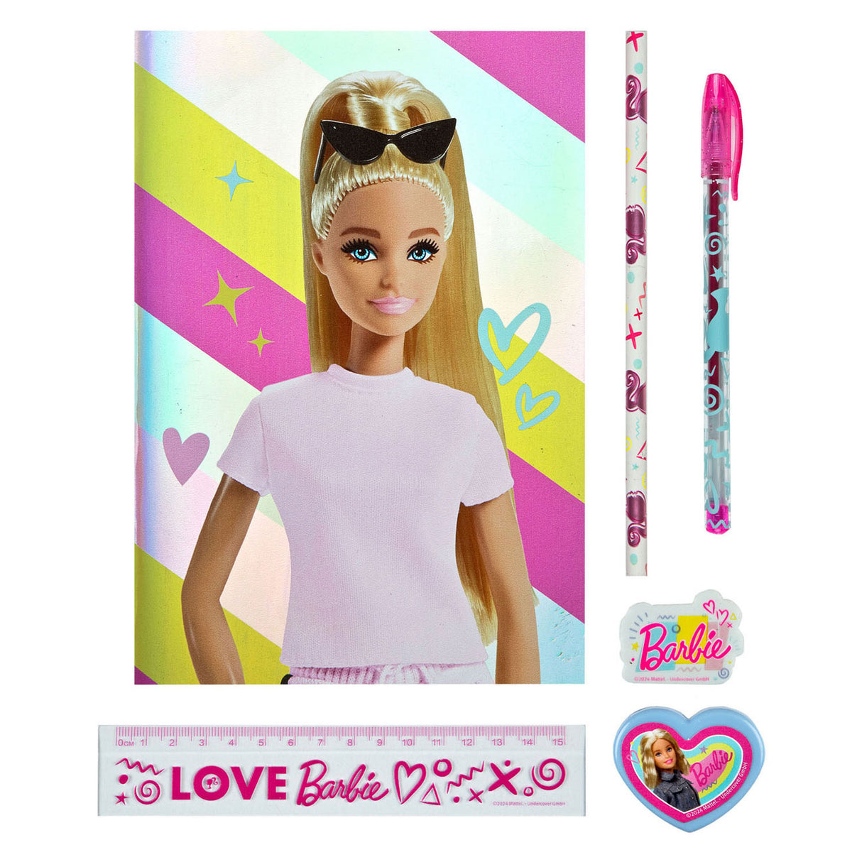 Undercover notitieboek set barbie, 7dlg.