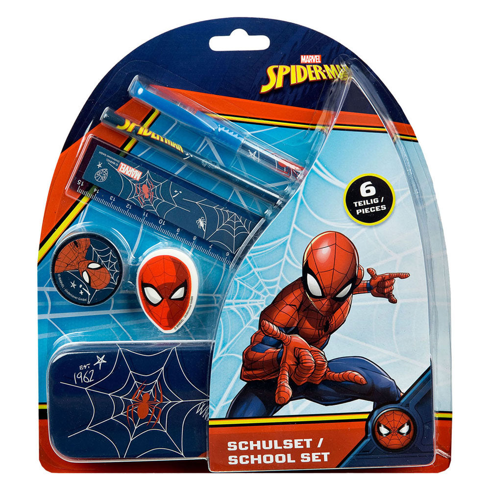 Escolar encubierto set Spiderman, 6dlg.