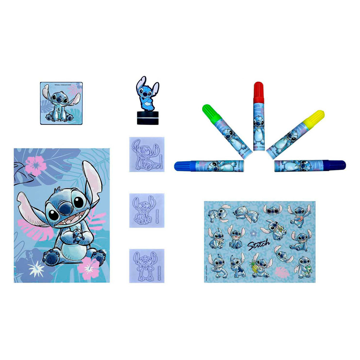 Van der meulen stitch stempel en kleur set 12 delig