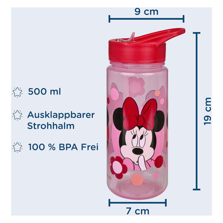 Undercover drinkfles minnie mouse 500ml - bpa vrij rietjesbeker roze.