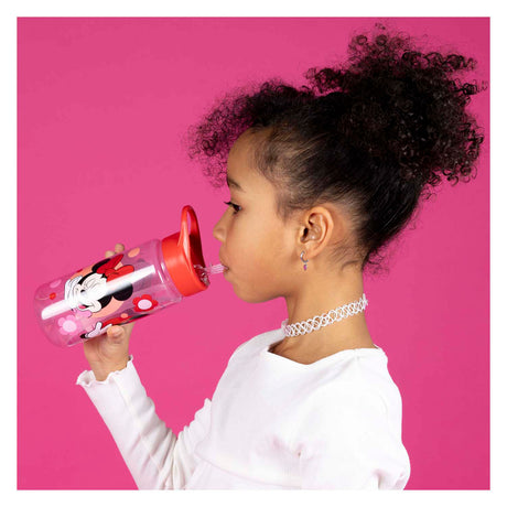 Undercover drinkfles minnie mouse 500ml - bpa vrij rietjesbeker roze.
