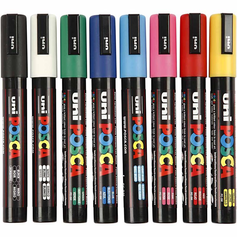 Https: www.cchobby.nl posca-marker-afm-pc-5m-lijndikte-2-5-mm-medium-diverse-kleuren-8-stuk-1-doos