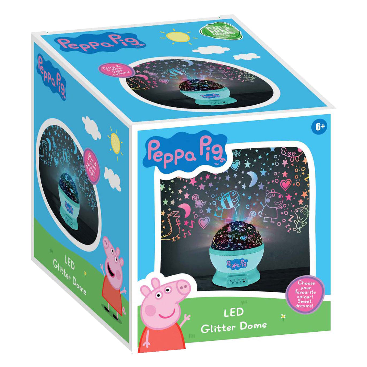 Peppa Pig LED -Lampe Glitzerkuppel