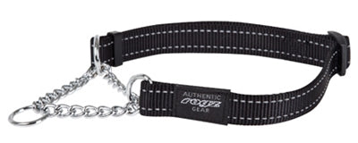 Rogz für Dogs Fanbelt Halbschallkragen schwarz