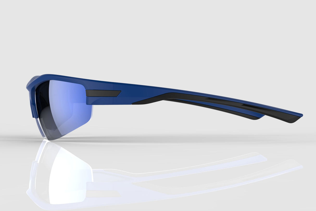 Mirage Sonnenbrille Sport mit 3 Paar Linsen blau schwarz