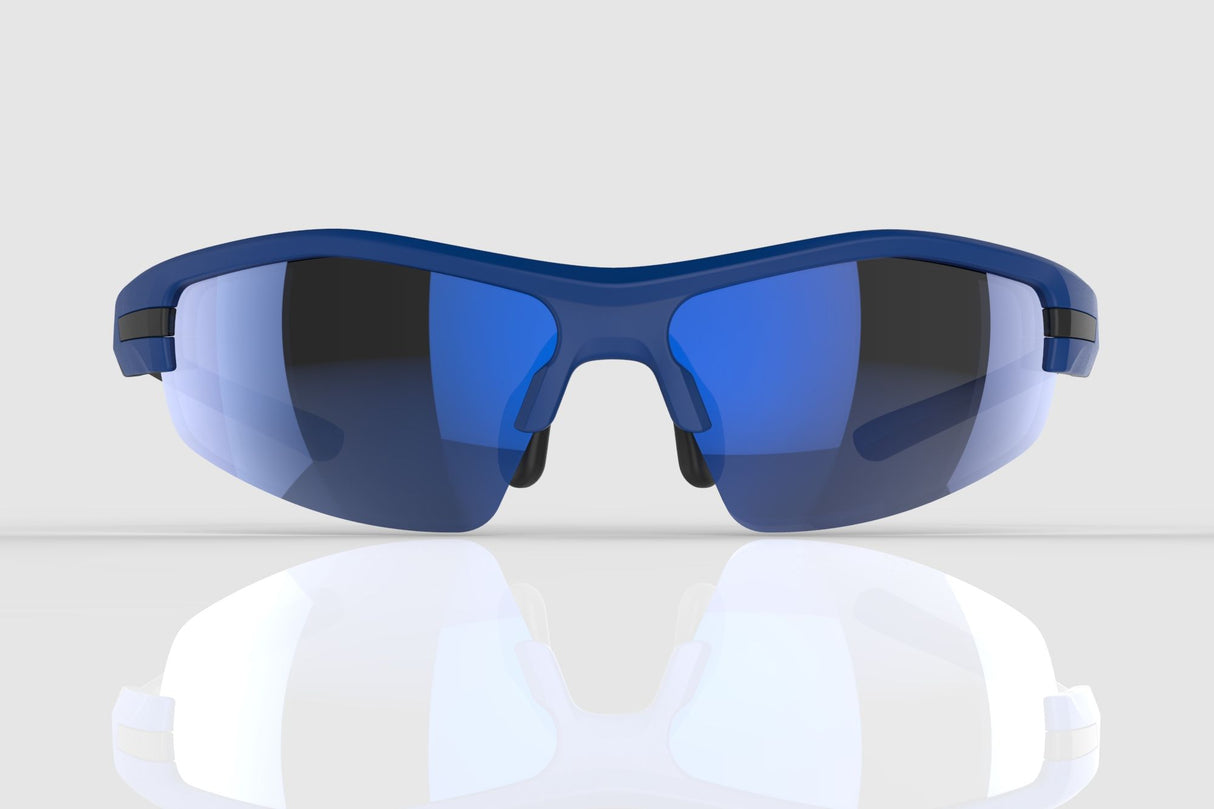 Mirage Sonnenbrille Sport mit 3 Paar Linsen blau schwarz