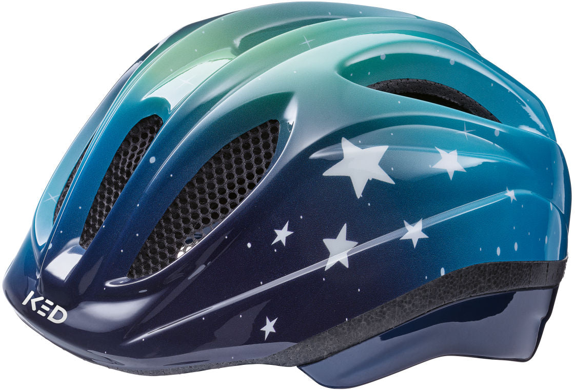 Helmet Ked Bicycle Meggy II Trend M (52-58 cm) stelle blu verde lucido