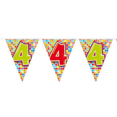 Folat bv mini vlaggenlijn blocks 4 jaar, 3mtr.
