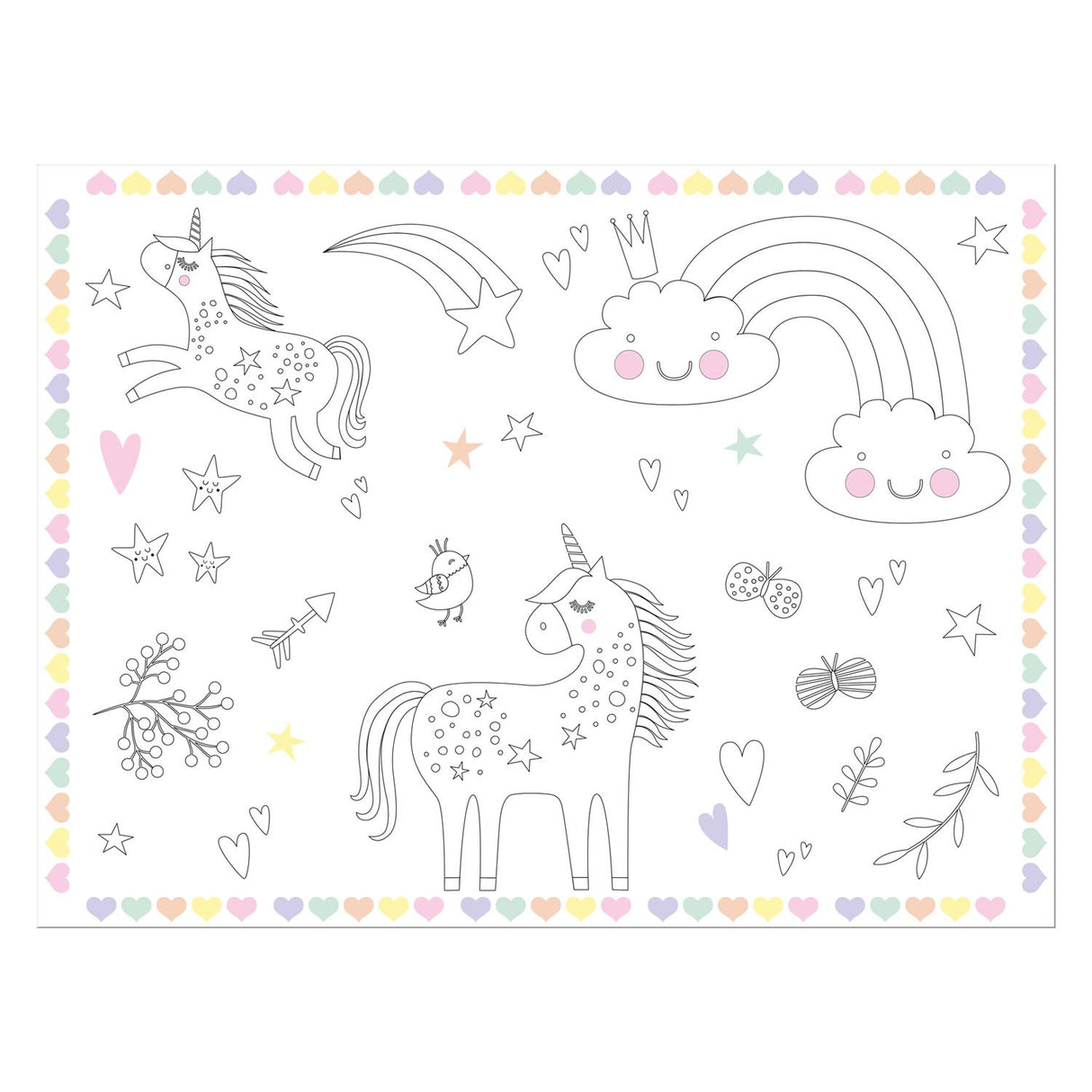 Fargelige Placemats Unicorns Rainbows, 6.