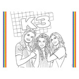 K3 Placemats Coloring Pages, 6st.