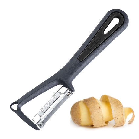 Westmark universele dunschiller met uitsteker, gentle, roestvrijstalen mes, kleur: zwart, 28012270
