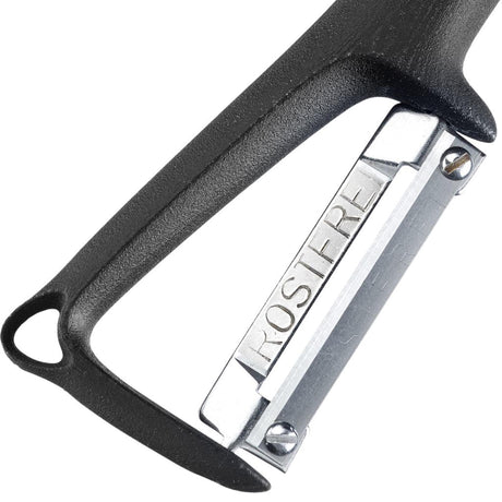 Westmark universele dunschiller met uitsteker, gentle, roestvrijstalen mes, kleur: zwart, 28012270