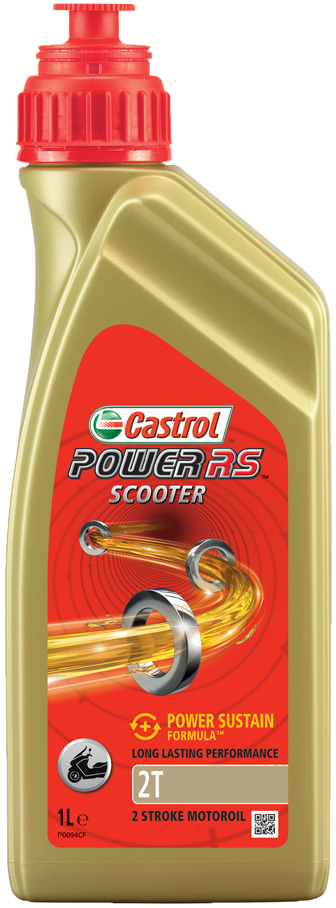 Castrol Ueleg Kraaft Rs Scooter 2t Fläsch vun 1 Liter