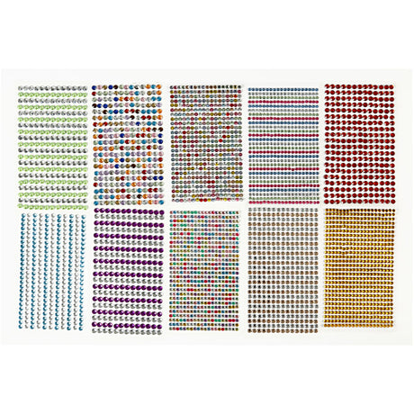 Creativ company https: www.cchobby.nl stick-on-strasstenen-d-4-6-mm-vel-16x9-5-cm-diverse-kleuren-10-vel-1-doos