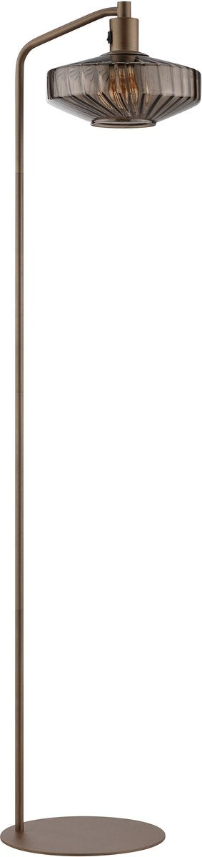 Brilliant lyn - vloerlamp - 1-lichts - e27 - koffie