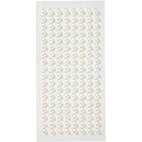 Happy moments halve parels - zelfklevende kralen - parelmoer decoratie - diy halve parels - kleine decoratieve parels - diameter 5 mm - 144 stuks