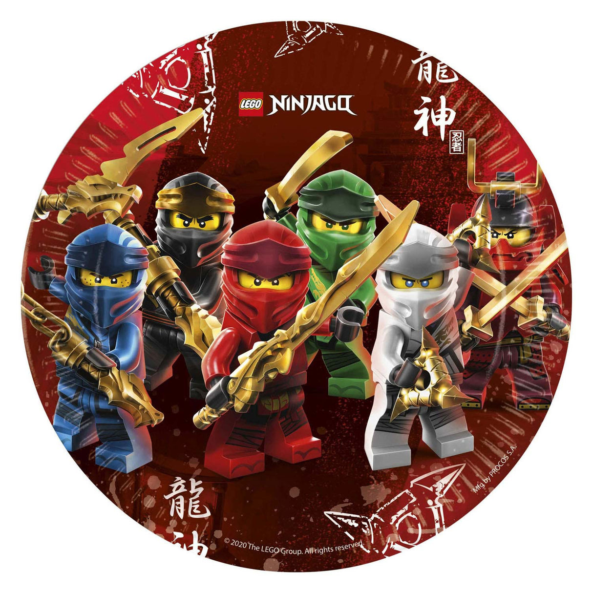 Papírové desky Globos FSC Ninjago, 8st.