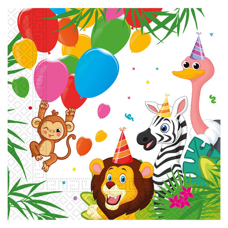 Globos papieren servetten fsc jungle ballonnen, 20st.
