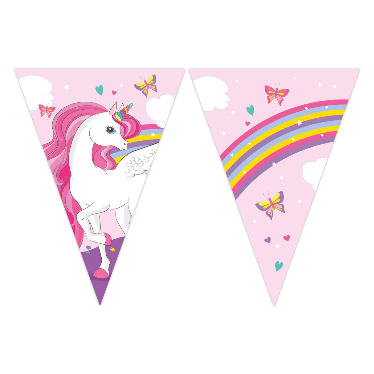 Globos Paper Flag Line FSC Unicorn Rainbow Colors, 3mtr.