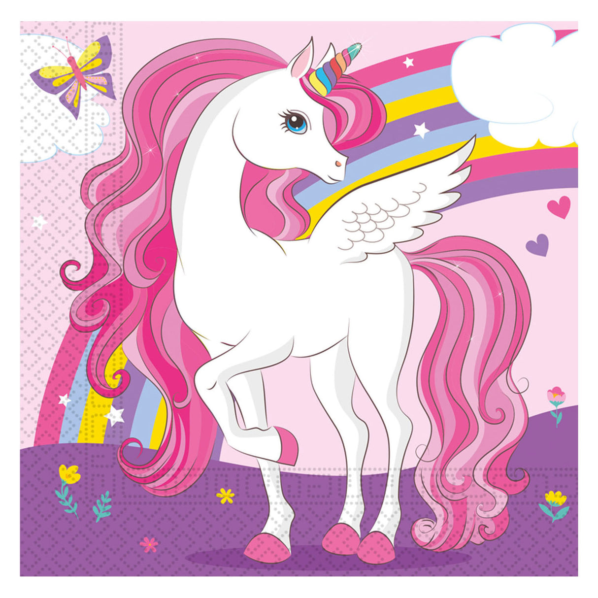 Globos Paper ubrous fsch Unicorn Rainbow Colors, 20st.