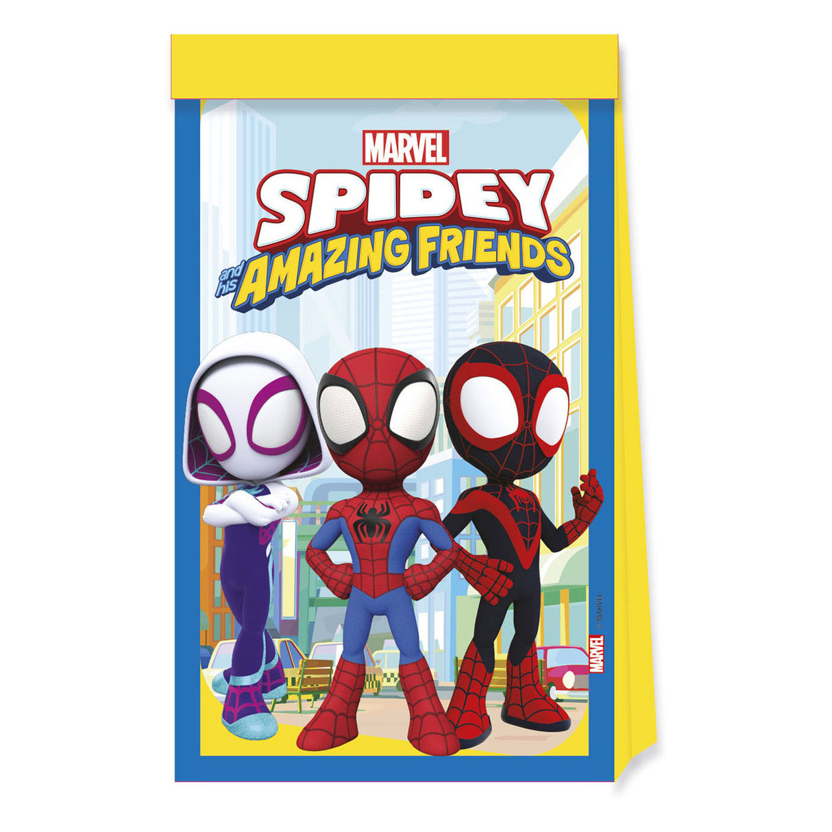 Globos paper party bags FSC Spidey, 4st.