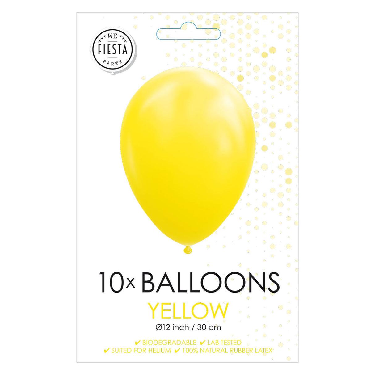 Balony Globos żółte 30 cm, 10..