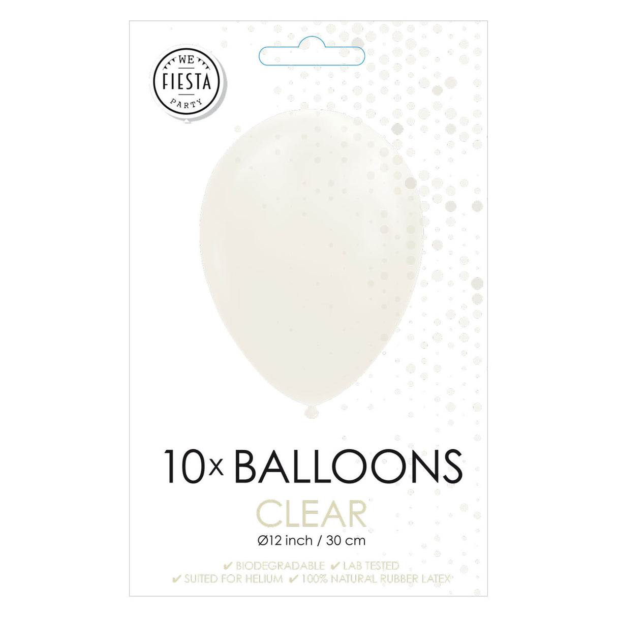 Globos balloons transparent 30 cm, 10st.