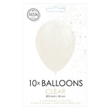 Globos balloons transparent 30 cm, 10st.