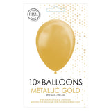 Globos Balloons Metallic Gold 30 cm, 10st.