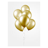 Globos Balloons Metallic Gold 30 cm, 10st.