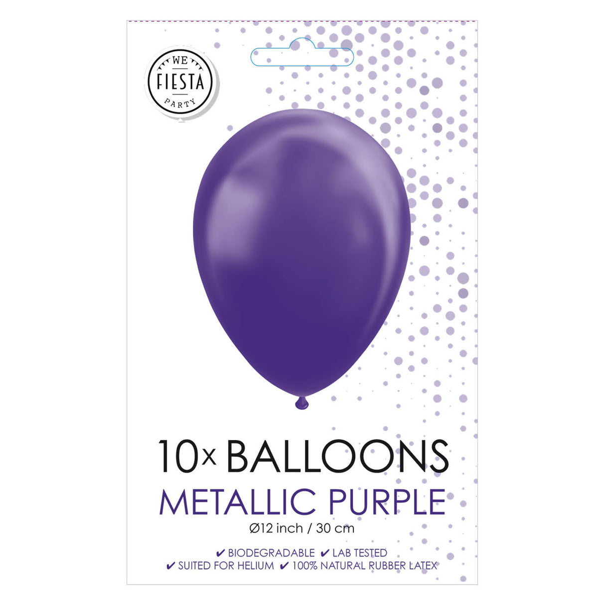 Globos Balloons Metallic Purple 30 cm, 10st.