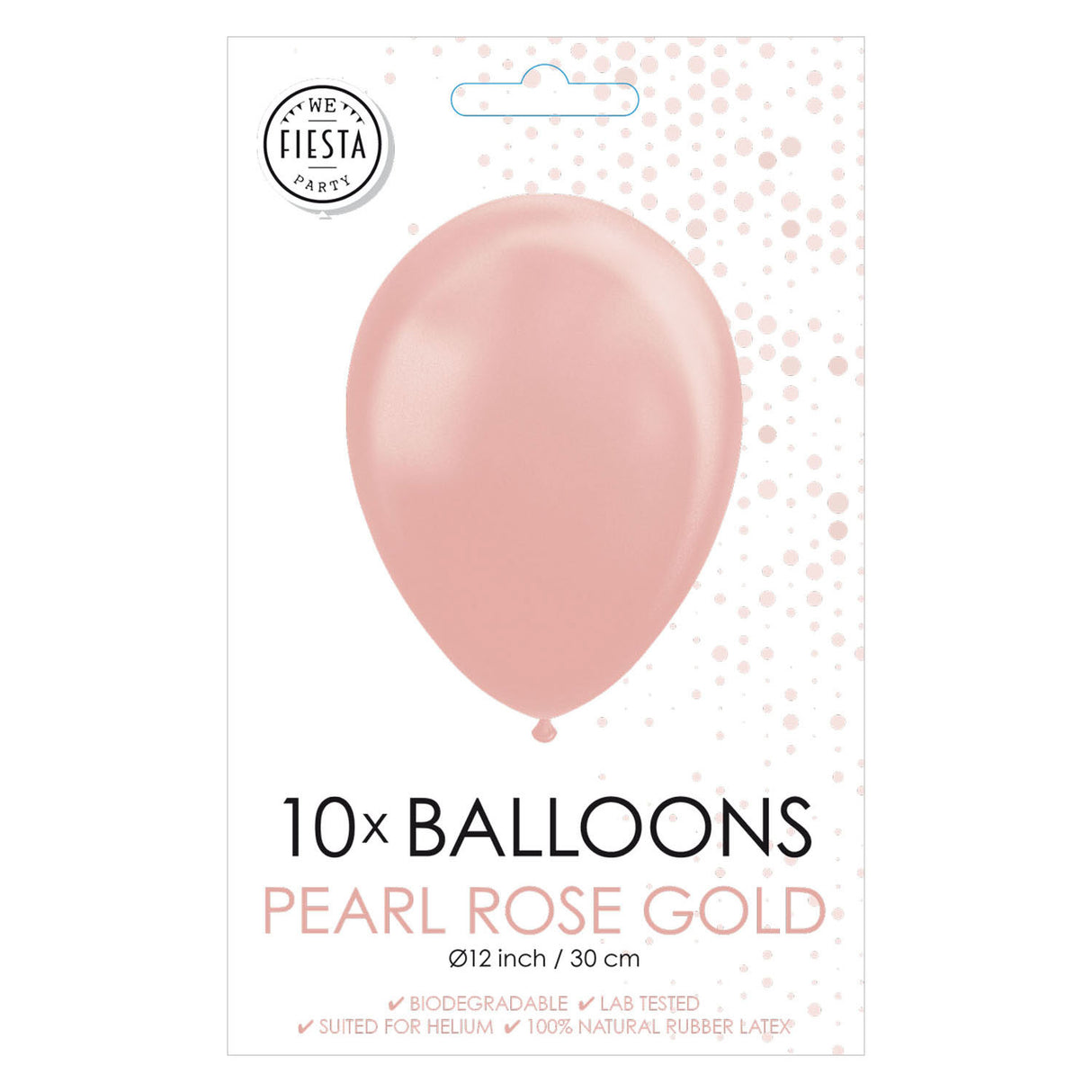 Globos Balloons Pearl Rose Gold 30cm, 10t.