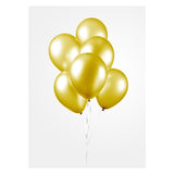 Balloon Globos Giallo metallico 30 cm, 10st.