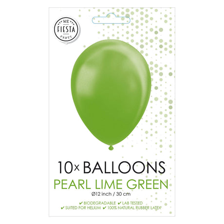 Globos Balloons Lime Green 30 cm, 10st.