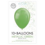 Globos Balloons Metallic Green 30 cm, 10st.