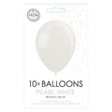 Globos Balloons Perle White 30 cm, 10st.