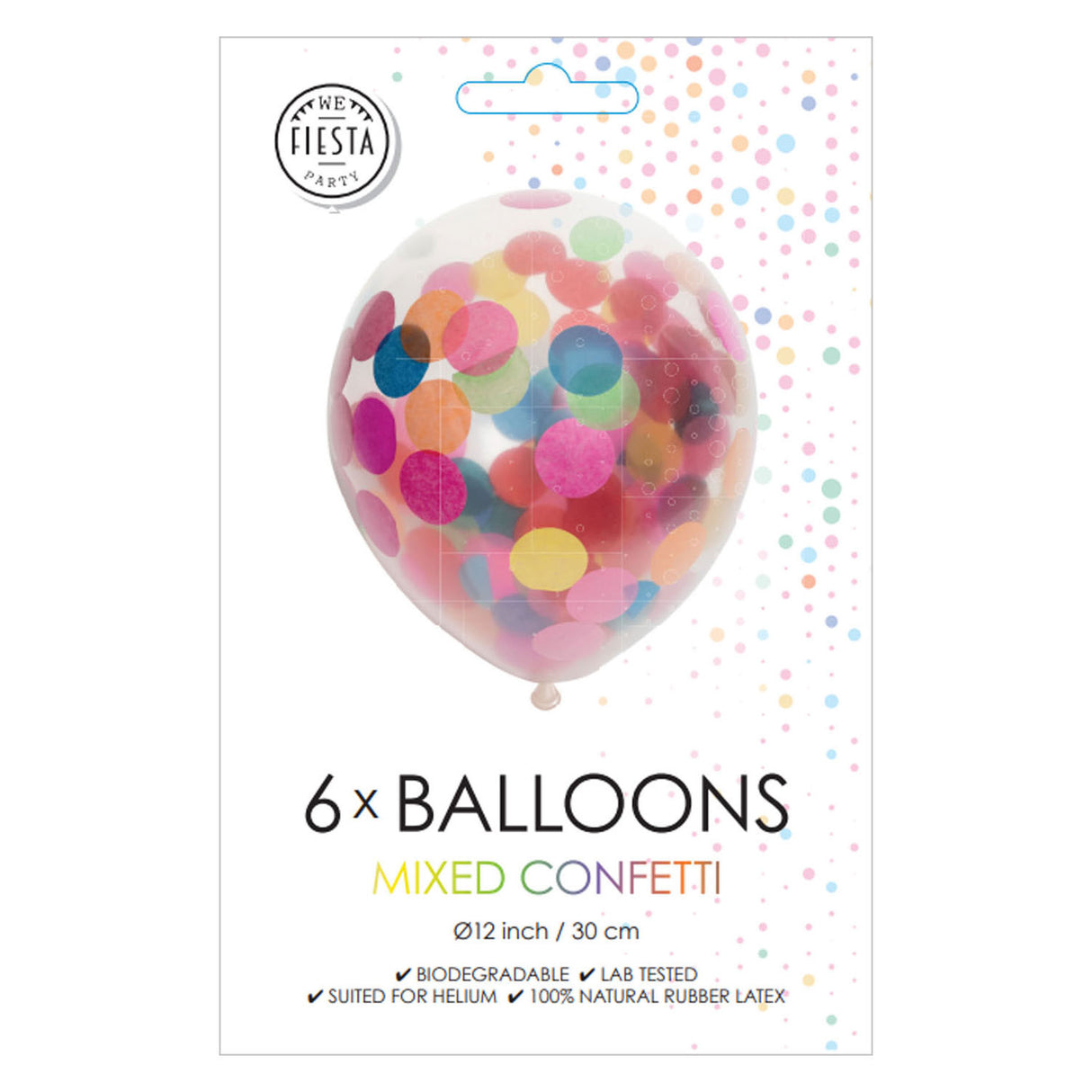 Globos Confetti Balloons Paper Confetti Mix 30 cm, 6e.