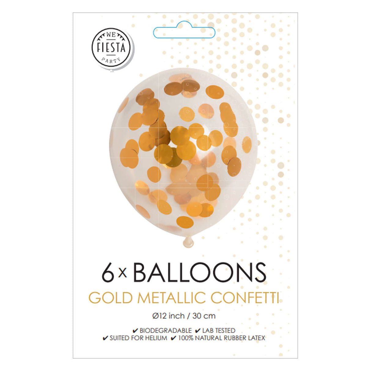 Globos Confetti Balloons Paper Confetti Metallic Gold 30 cm, 6st.