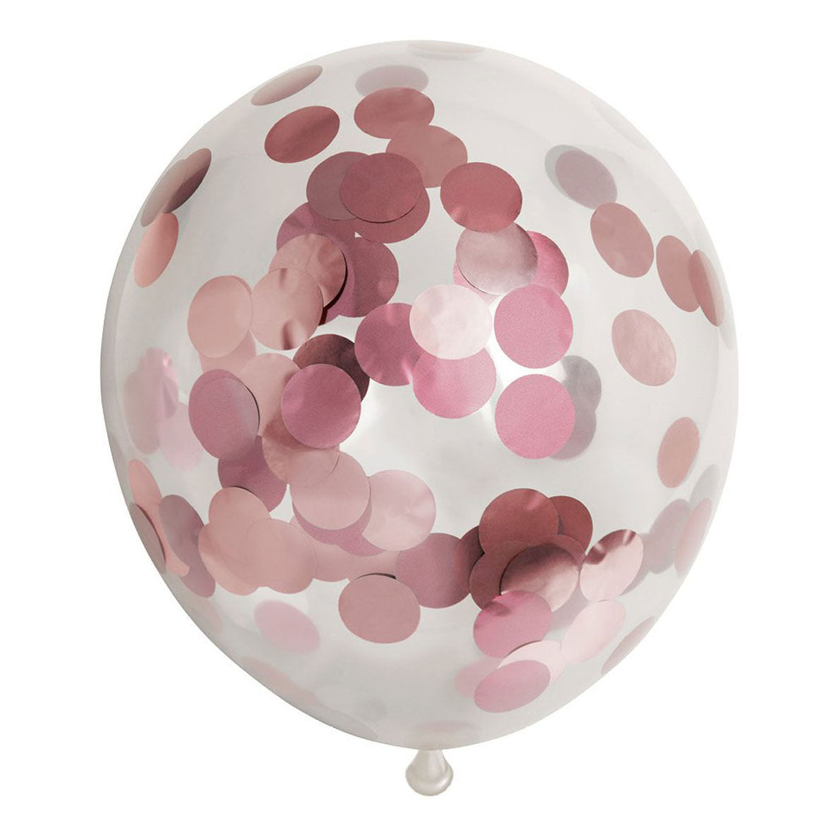 Globos confetti balloons paper confetti metallix rose gold, 6st.