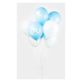 Luftballons Sohn Baby Blau Weiß 30 cm, 8st.