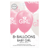 Ballons Tochter Baby Pink White 30 cm, 8st.