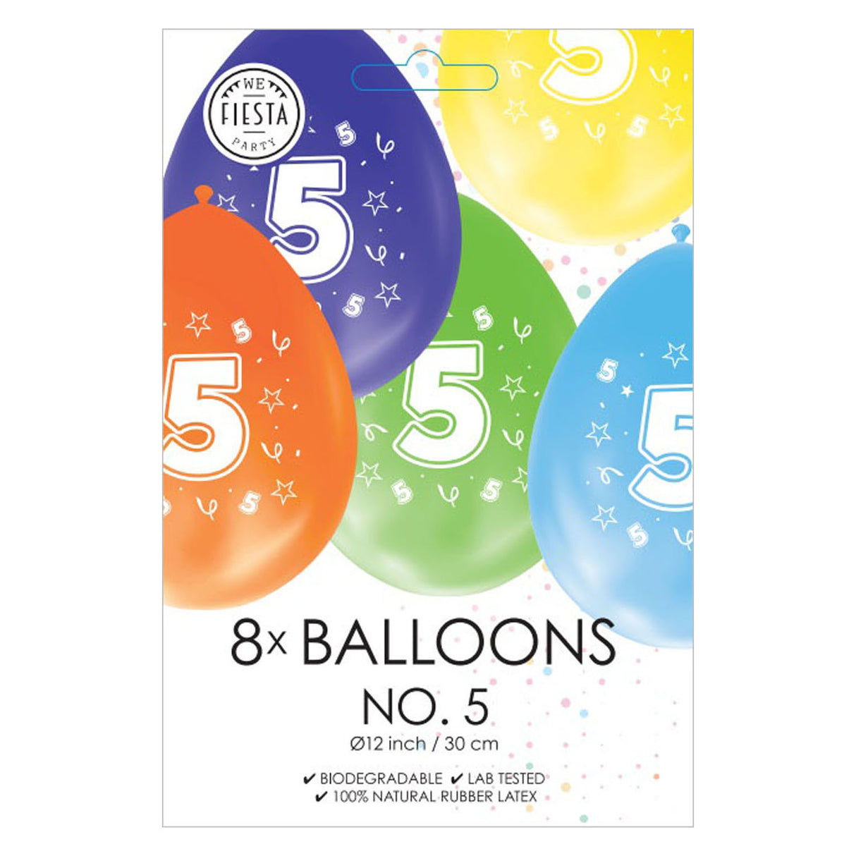 Balloons 2-sided printed figure 5, 8st.