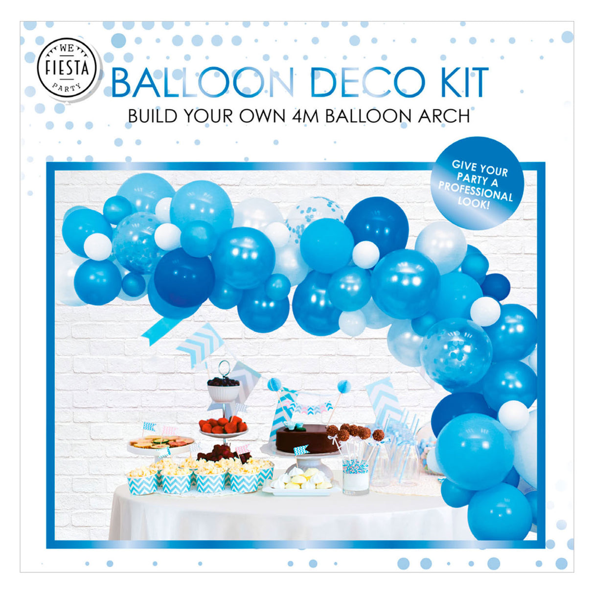 Globos ballonnen boog set blauw