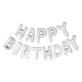 Globos folieballon tekst happy birthday zilver