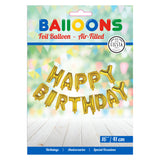 Globos Folieballon Text Happy Birthday Gold