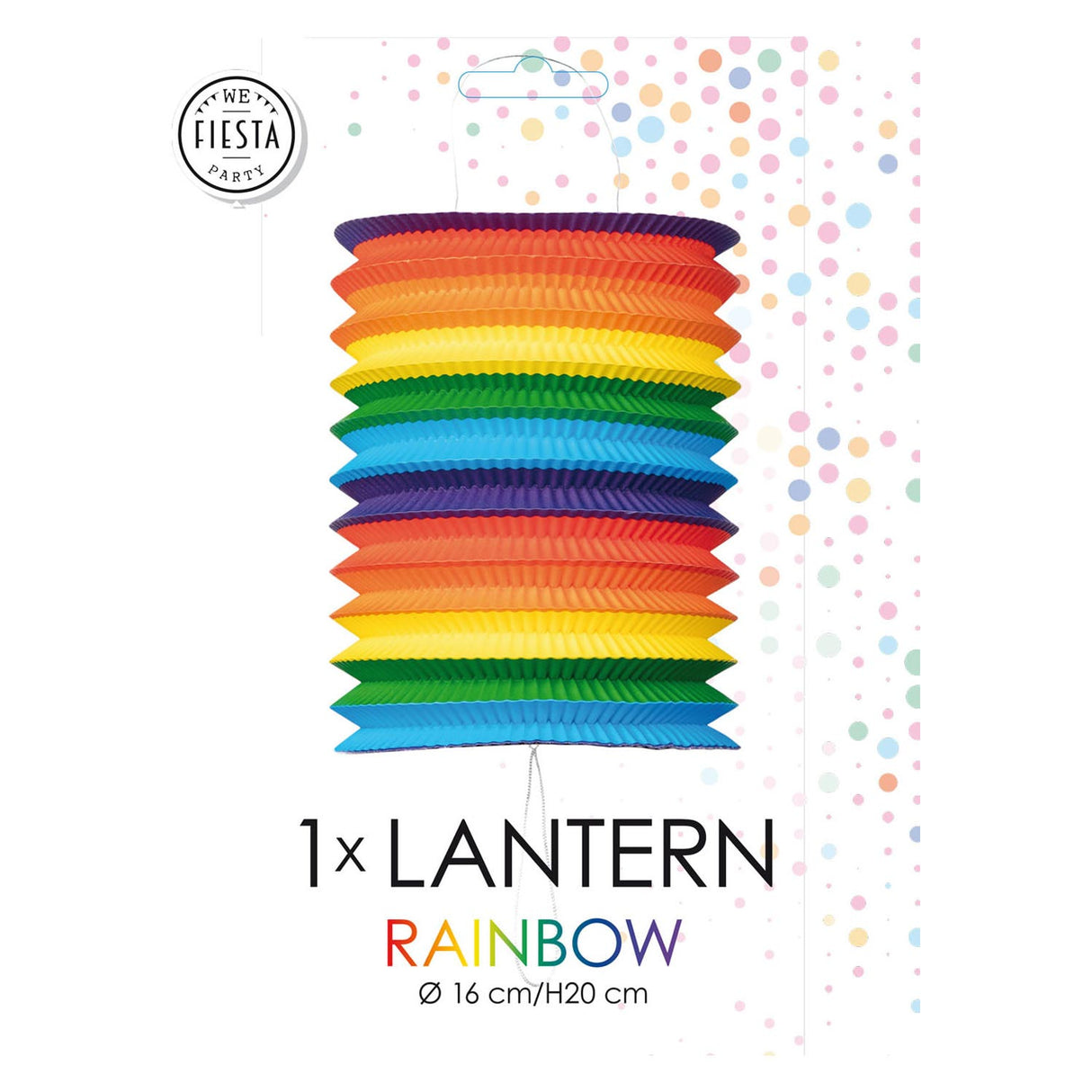 Globos Paper Lantern Rainbow, 16 cm