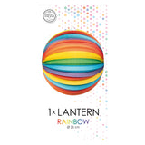 Globos papieren lantaarn rond regenboog, 25cm